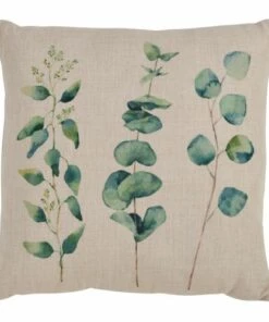 Best Sale ✔️ Saro Lifestyle Eucalyptus Print Decorative Throw Pillow ⭐