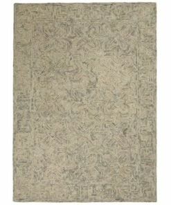 Outlet 👏 Nourison Vail Texture Wool Area Rug Beige/Grey 😍