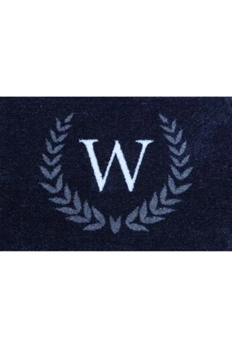 Budget ⌛ Bungalow Flooring Monogrammed Laurel Wreath Doormat Grey 😉