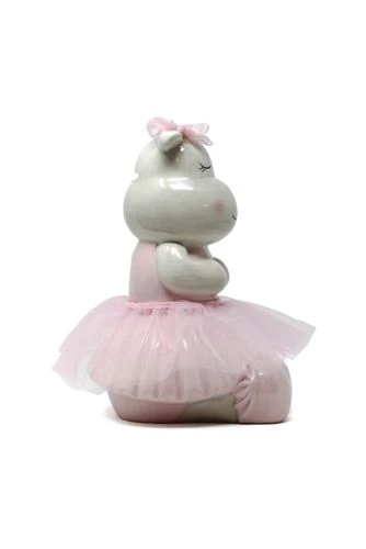 Best Pirce โค๏ธ Child to Cherish Ceramic Rosy the Hippo Piggy Bank ๐ - Image 3
