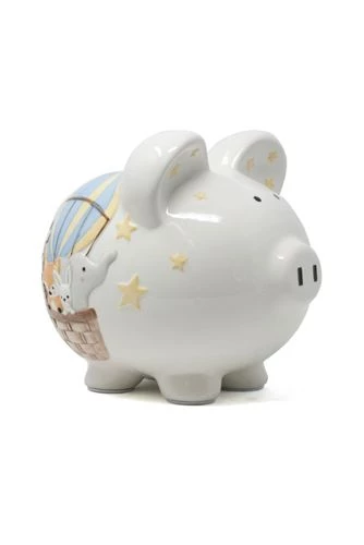 Brand new ๐ Child to Cherish Ceramic Hand Painted Piggy Bank Safari ๐