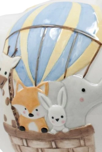 Brand new ๐ Child to Cherish Ceramic Hand Painted Piggy Bank Safari ๐ - Image 6