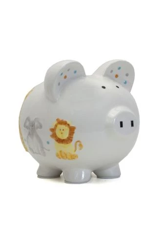 Brand new ๐ Child to Cherish Ceramic Hand Painted Piggy Bank Safari ๐ - Image 8