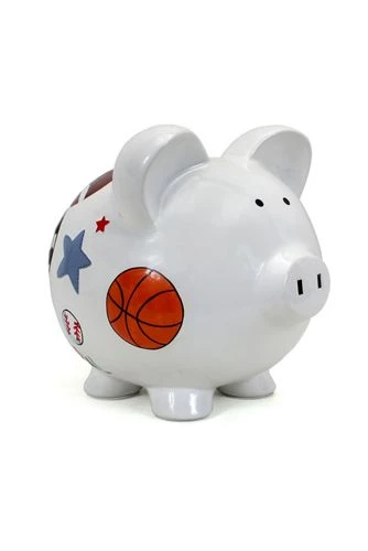 Brand new ๐ Child to Cherish Ceramic Hand Painted Piggy Bank Safari ๐ - Image 9