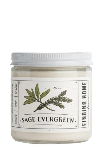 Brand new โ Finding Home Farms 13 oz Sage Evergreen Soy Candle ๐