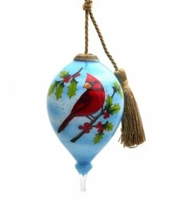 Flash Sale 💯 Inner Beauty Cardinal on Branches Glass Ornament 😀