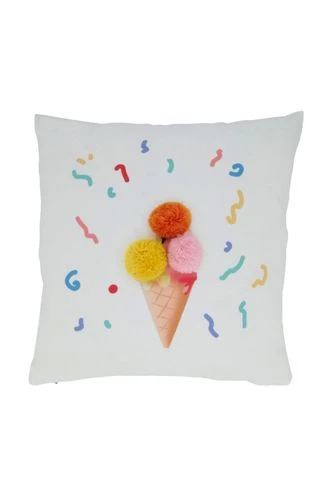 Coupon 👏 Saro Lifestyle Ice Cream Cone Pom-Pom Decorative Throw Pillow 😍