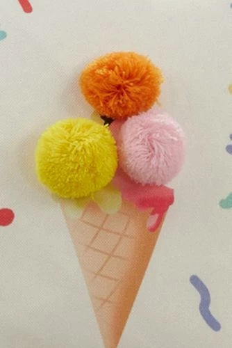 Coupon 👏 Saro Lifestyle Ice Cream Cone Pom-Pom Decorative Throw Pillow 😍 - Image 5