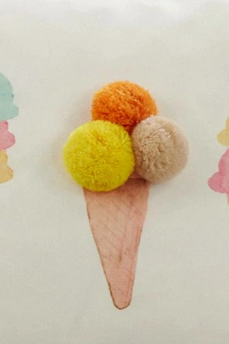 Deals ✔️ Saro Lifestyle Ice Cream Cones Pom-Pom Decorative Throw Pillow 🎉 - Image 5