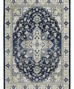 Cheap 🧨 Nourison Cyrus Geometric Floral Area Rug Ivory/Navy 🔔