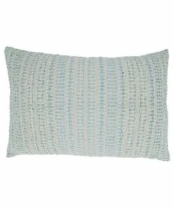 Discount ⭐ Saro Lifestyle Woven Line Design Decorative Throw Pillow Blue 🤩