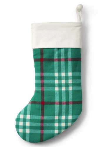 Deals 🤩 Embellished Personalized ❄ Christmas Stocking Rich Red Multi Plaid ✨ - Image 2