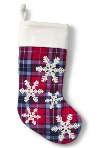 Deals 🤩 Embellished Personalized ❄ Christmas Stocking Rich Red Multi Plaid ✨ - Image 5