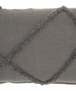 Brand new 👍 Mina Victory Life Styles Distressed Geometric Decorative Throw Pillow Grey 😀