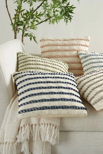 Cheap 😀 Mina Victory Life Styles Woven Stripe Decorative Throw Pillow Sage ⌛ - Image 5