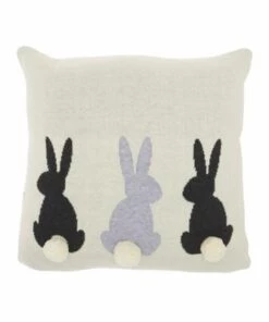 Flash Sale ๐ Mina Victory Plushlines Bunnies Decorative Throw Pillow Ivory ๐