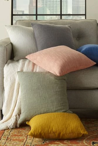 Best reviews of 🛒 Mina Victory Life Styles Solid Woven Cotton Decorative Throw Pillow Mustard 👏 - Image 5