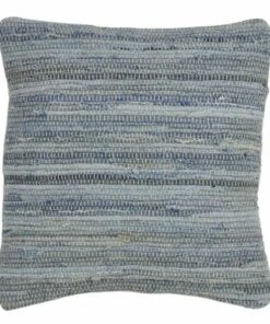 Buy 😉 Saro Lifestyle Denim Chindi Decorative Throw Pillow ✔️