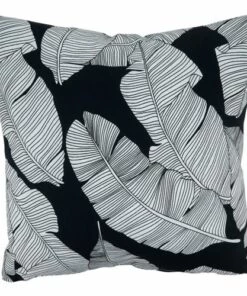 Cheapest 🥰 Saro Lifestyle Tropical Print Outdoor Pillow Navy Blue ❤️