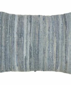 Promo 😉 Saro Lifestyle Denim Chindi Decorative Throw Pillow Navy Blue 👏