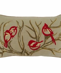 Flash Sale 🧨 Saro Lifestyle Embroidered Bird Decorative Throw Pillow 😉
