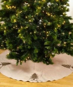 Wholesale ✨ Saro Lifestyle Beaded 🎄 Christmas Tree 👗 Skirt Silver 🌟