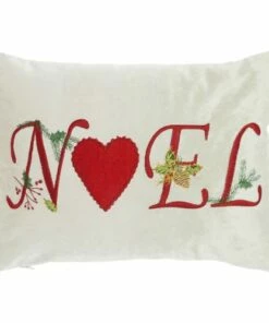 Best reviews of ⭐ Mina Victory ❄ Christmas Embroidered Noel Decorative Throw Pillow ✔️