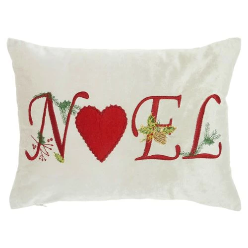 Best reviews of ⭐ Mina Victory ❄ Christmas Embroidered Noel Decorative Throw Pillow ✔️