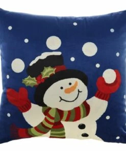 Deals ✨ Mina Victory 🎅 Christmas Snowman Light Up Decorative Throw Pillow 🤩