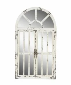 Best deal 🥰 Baywater Living White Vintage Wood 46'' x 26'' Wall Mirror 😀