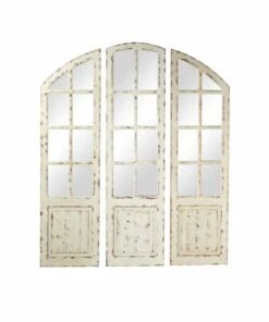 Best deal 👏 Baywater Living Set of 3 White Wood Vintage 60'' x 48'' Wall Mirror 🔔