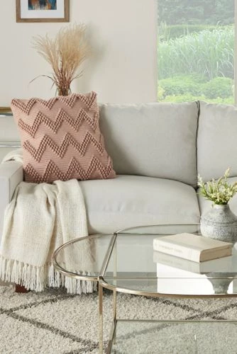 Buy ๐งจ Mina Victory Life Styles Chevron Decorative Throw Pillow Celadon ๐ - Image 3