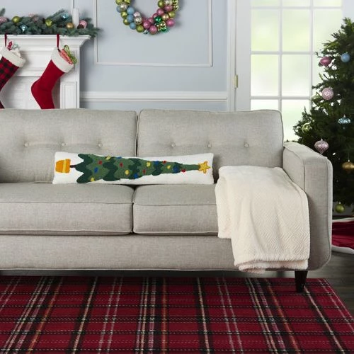 Best Pirce 😉 Mina Victory ❄ Christmas Tree Lumbar Decorative Throw Pillow ✔️ - Image 2