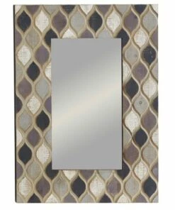 Budget ✔️ Baywater Living Beige Farmhouse Wood 40'' x 28'' Wall Mirror ⭐