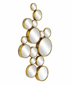 Promo 🔔 CosmoLiving by Cosmopolitan Gold Contemporary Metal 40'' x 22'' Wall Mirror 🎁