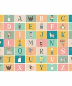 New 💯 A and A Story Kids Alphabet Blocks Waterproof Stain Resistant Vinyl Floor Mat Multi ❤️