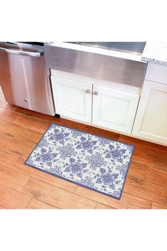 Wholesale โค๏ธ Bungalow Flooring Skid Resistant Floral Floor Mat Blue ๐ - Image 2