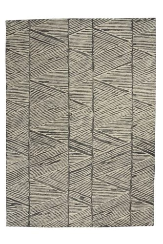 Cheap ๐ Nourison Vail Chevron Wool Area Rug Gray/White ๐