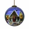 Discount 🥰 Inner Beauty 🎄 Christmas House Round Glass Ornament 😉
