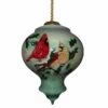 Best Pirce 👏 Inner Beauty Winter Companion Cardinals Glass Ornament 👏