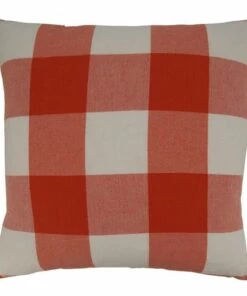 Coupon 🎁 Saro Lifestyle Buffalo Plaid Poly Fill Medium Decorative Throw Pillow Orange/Black ⭐