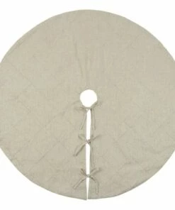 Budget ✔️ Saro Lifestyle Diamond Stitch 54 inch ❄ Christmas Tree 👗 Skirt Natural 😉