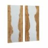 Cheap 😍 Baywater Living Set of 2 Brown Wood Contemporary 13'' x 32'' Wall Mirror ❤️