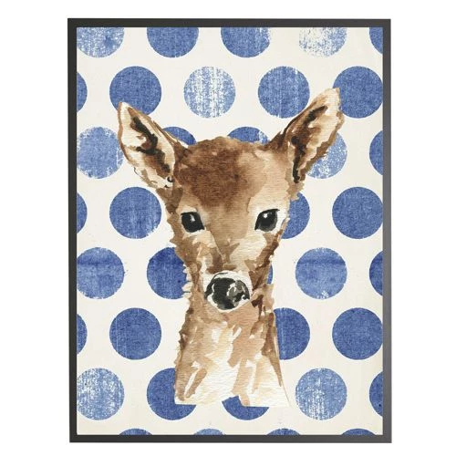 Hot Sale ๐ Antique Curiosities Baby Deer with Polka Dots Small Framed Wall Art Pink โค๏ธ - Image 5