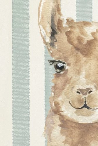 Best deal ๐ Antique Curiosities Llama with Stripes Small Framed Wall Art Navy โค๏ธ - Image 2