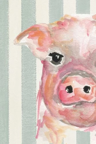 Top 10 ⌛ Antique Curiosities Baby Pig with Stripes Small Framed Wall Art Navy ⭐ - Image 2