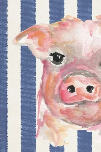 Top 10 ⌛ Antique Curiosities Baby Pig with Stripes Small Framed Wall Art Navy ⭐ - Image 3