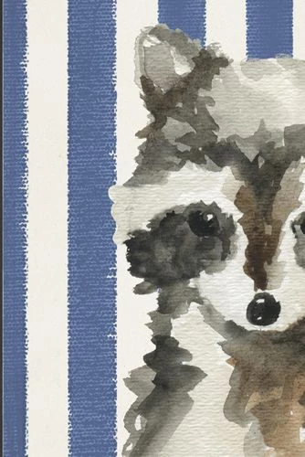 Wholesale ⭐ Antique Curiosities Raccoon with Stripes Small Framed Wall Art Blue ⭐ - Image 3