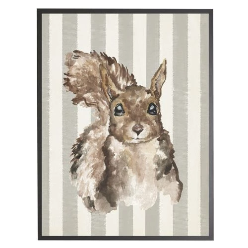 Outlet 💯 Antique Curiosities Baby Squirrel with Stripes Small Framed Wall Art Gray 🔥 - Image 4