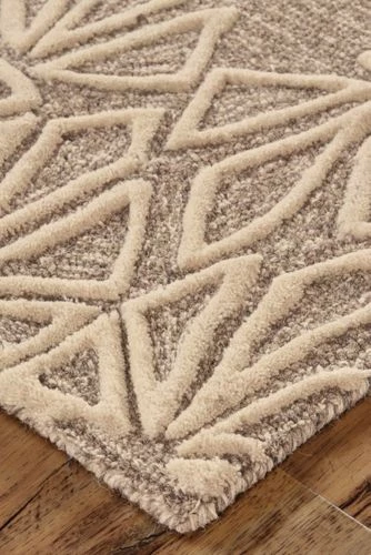 Budget 🌟 Feizy Rugs Artisan Design Wool Area Rug Ivory/Taupe ⭐ - Image 2